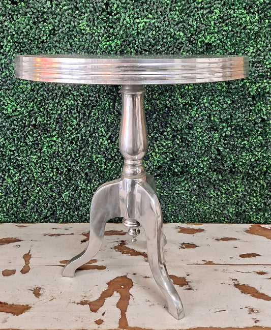 Silver side table