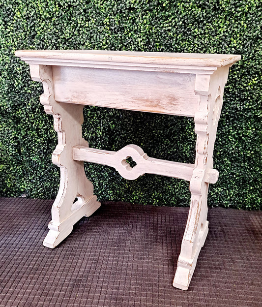 Rustic white church table