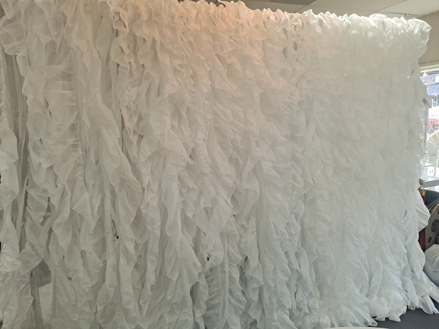 White Ruffle Backdrop