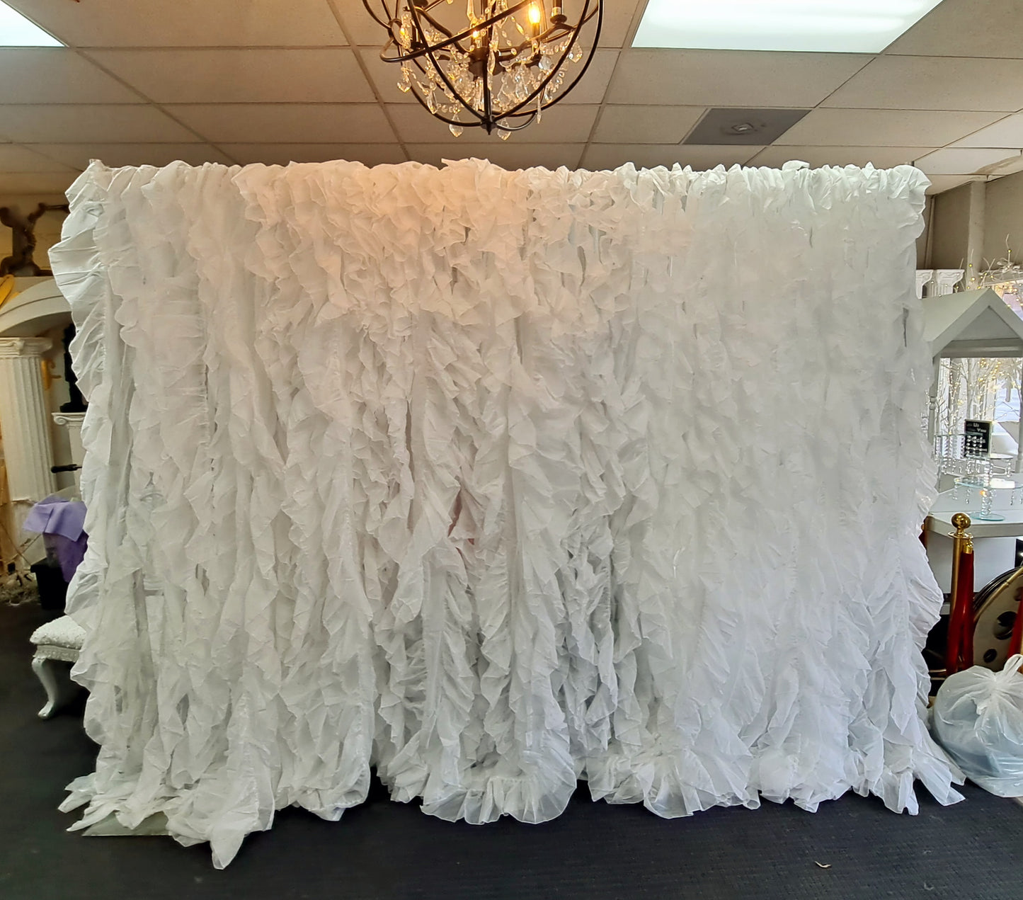 White Ruffle Backdrop