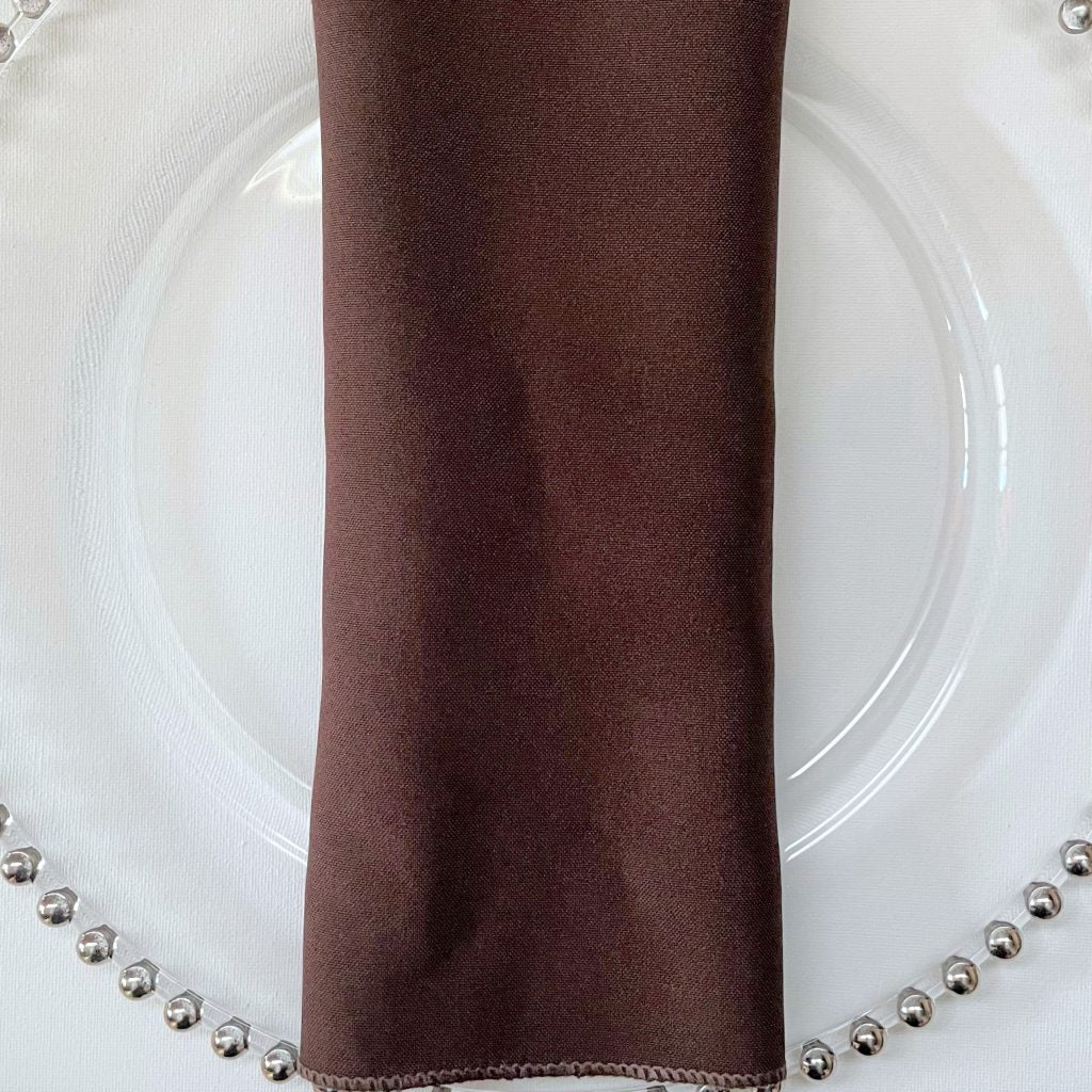 Chocolate Brown Polyester Napkins