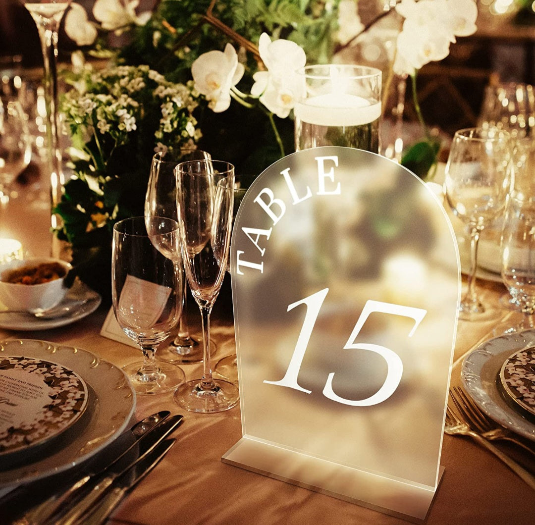 Acrylic Table Numbers
