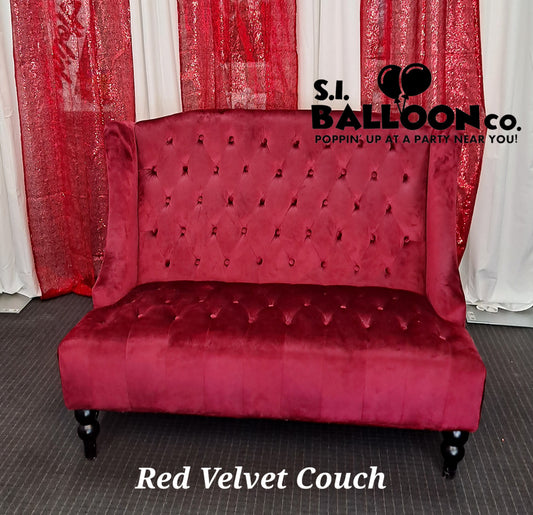 Red Velvet Couch