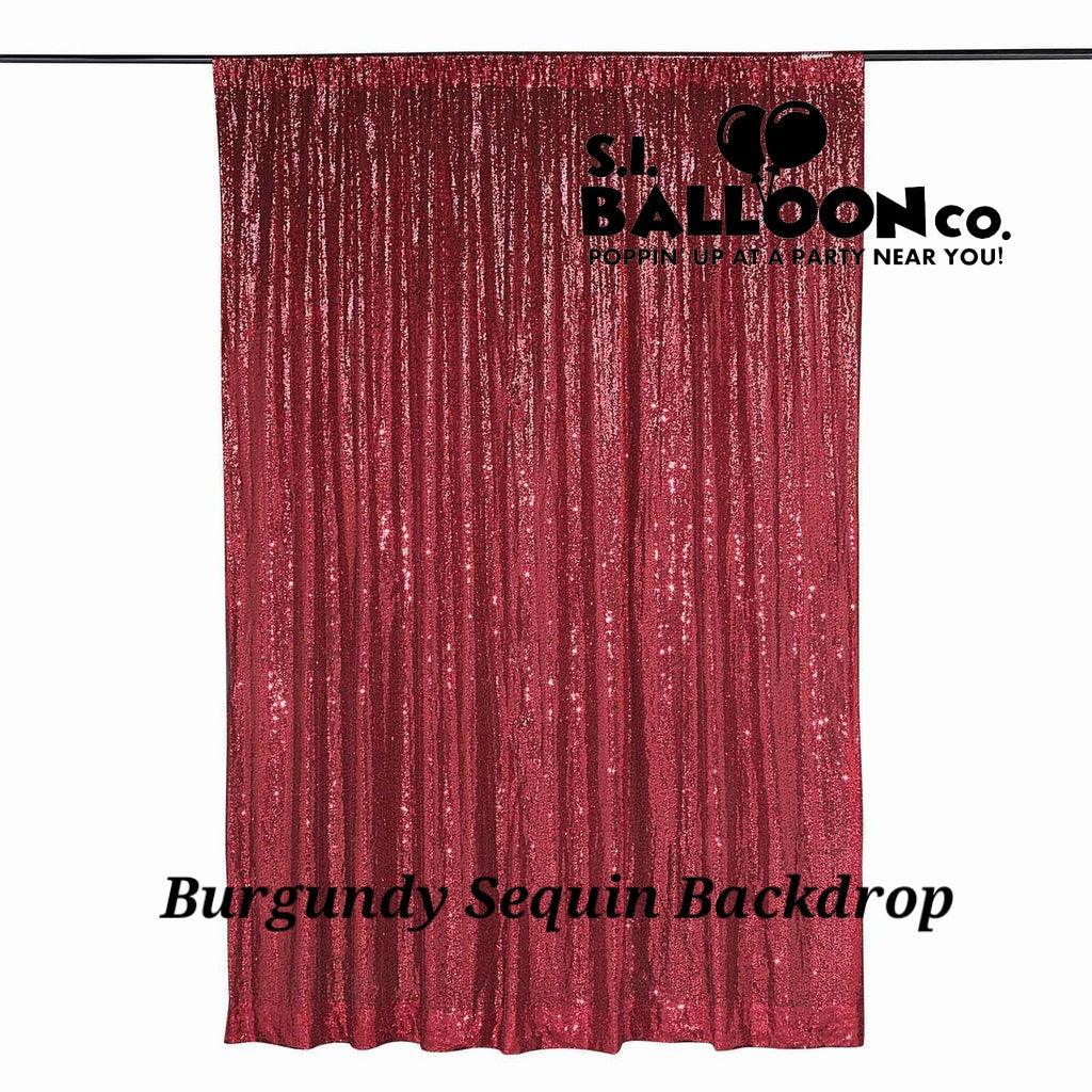 Burgundy Sequin Backdrop