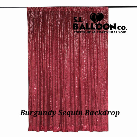 Burgundy Sequin Backdrop