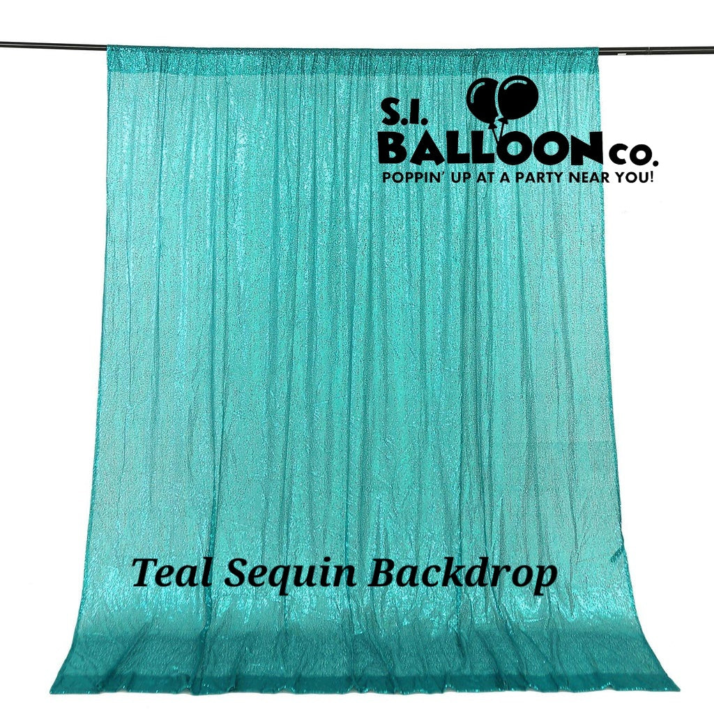 Teal Sequin Backdrop