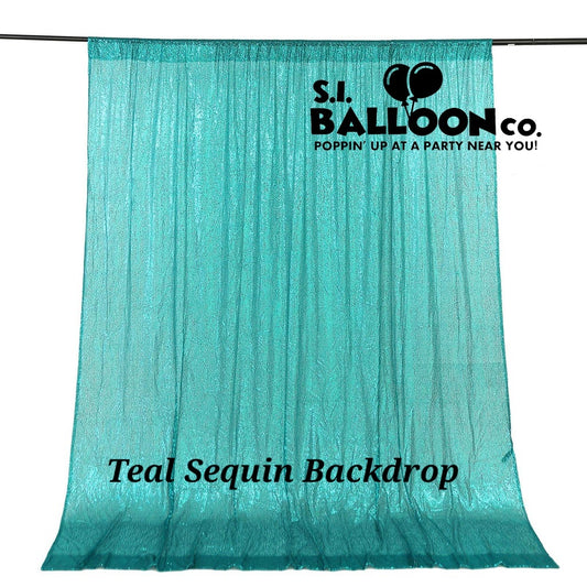 Teal Sequin Backdrop