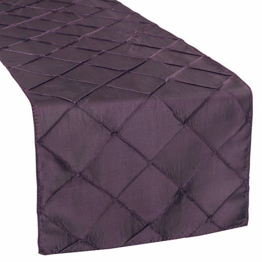 Eggplant Pintuck Table Runner