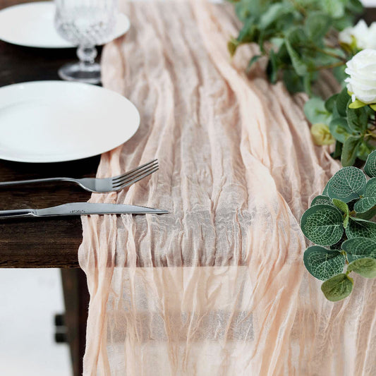 Blush Gauze Table Runner