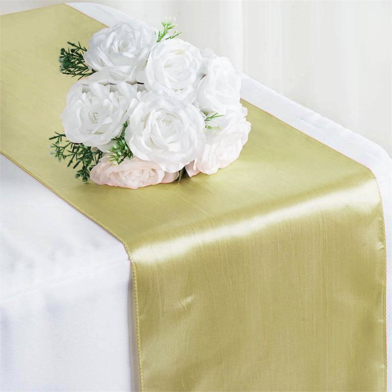 Champagne Satin Table Runner