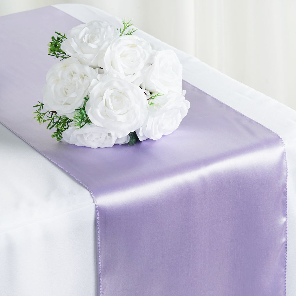 Lavender Satin Table Runner