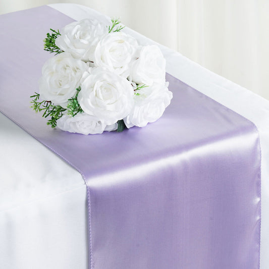 Lavender Satin Table Runner