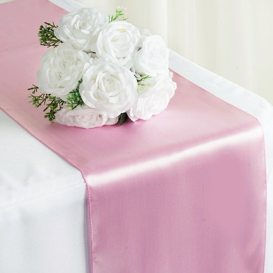 Light Pink Satin Table Runner