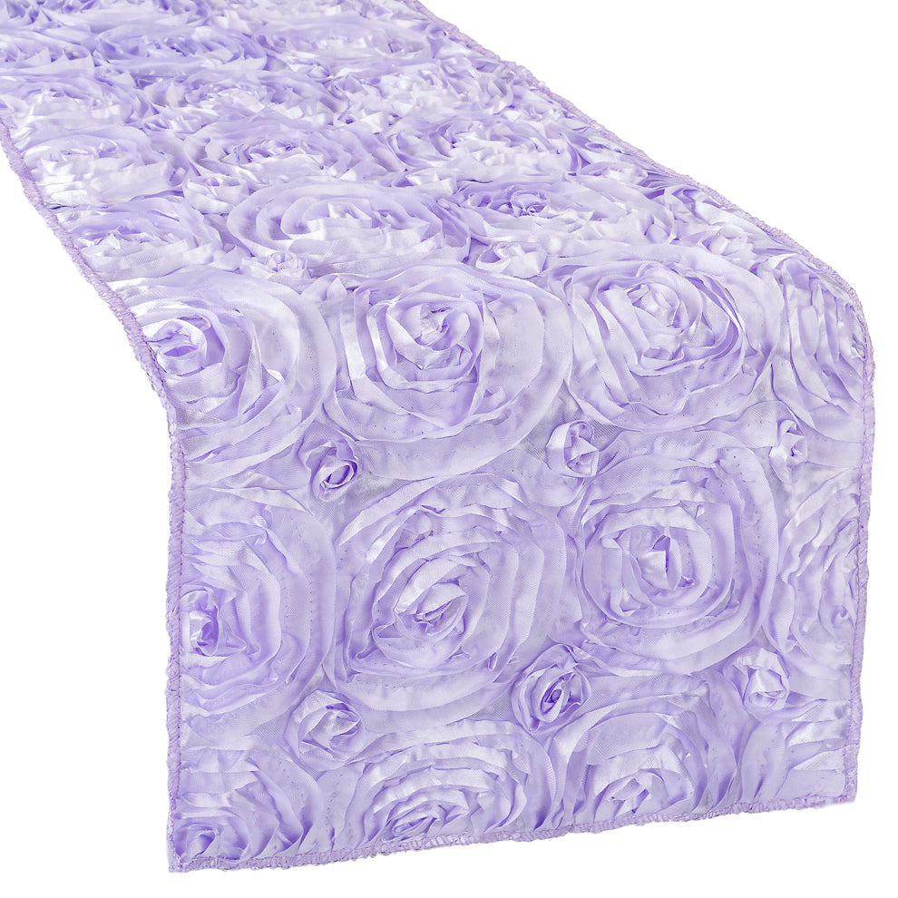 Lavender Rosette Table Runner