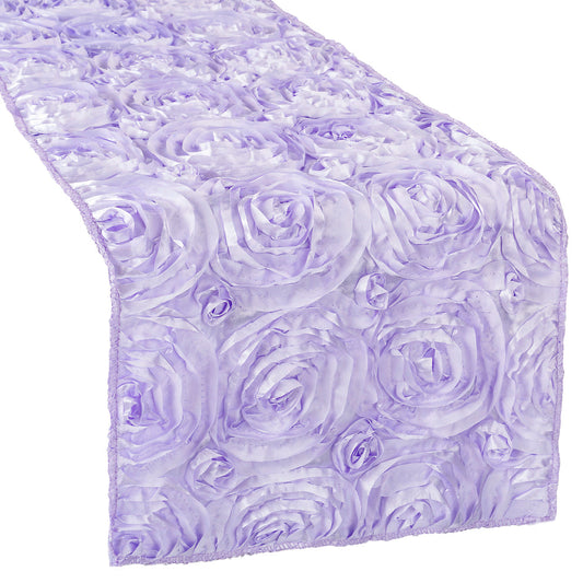 Lavender Rosette Table Runner