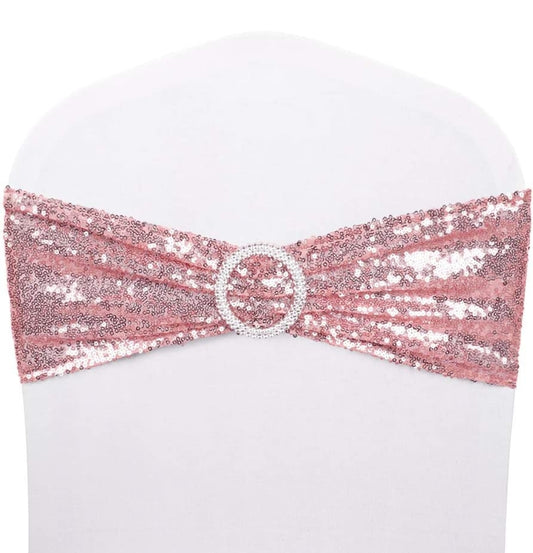 Rose Gold Sequin Chair Band