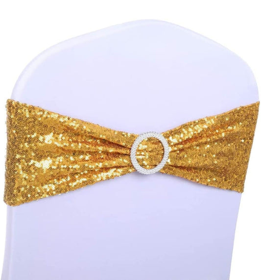 Gold Sequin Chair Bands