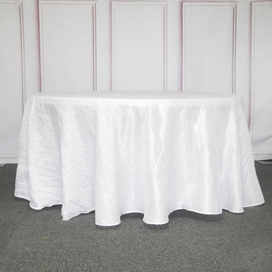 120" Round Tablecloth White