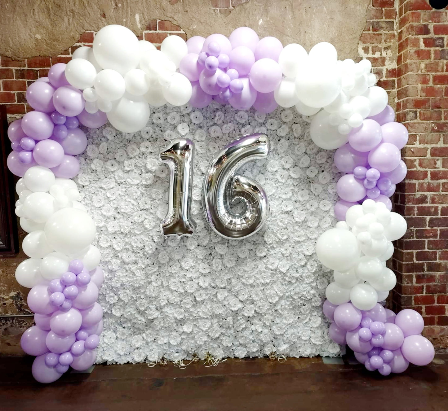 White Flower Wall Backdrop