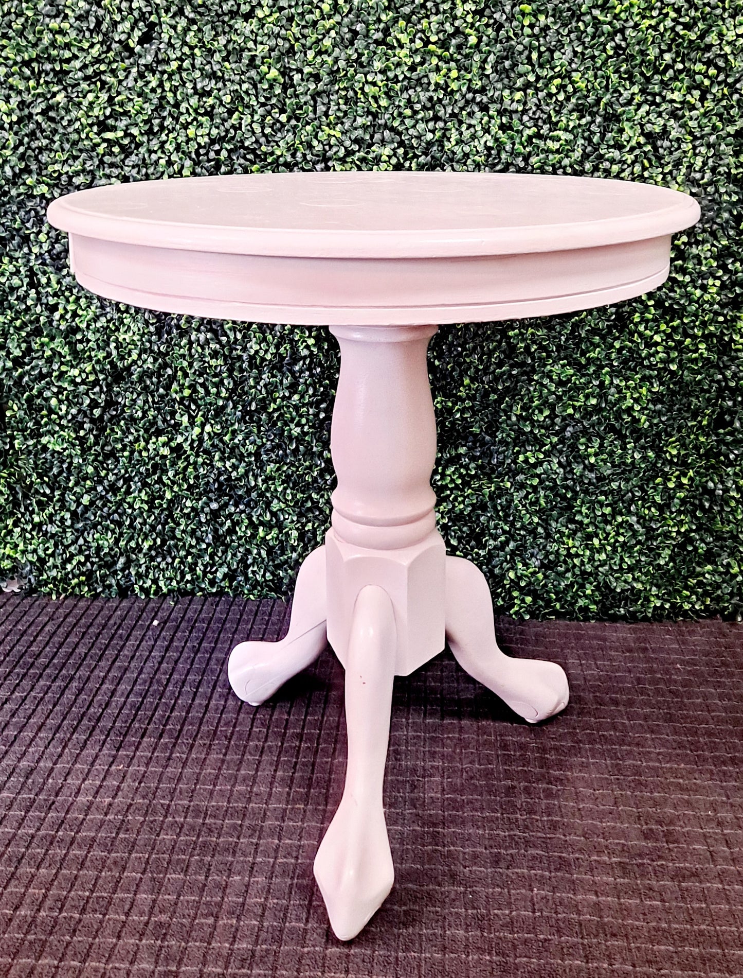 White round side table