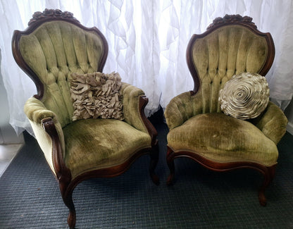 Olive Green Vintage Chairs