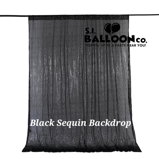 Black Sequin Backdrop