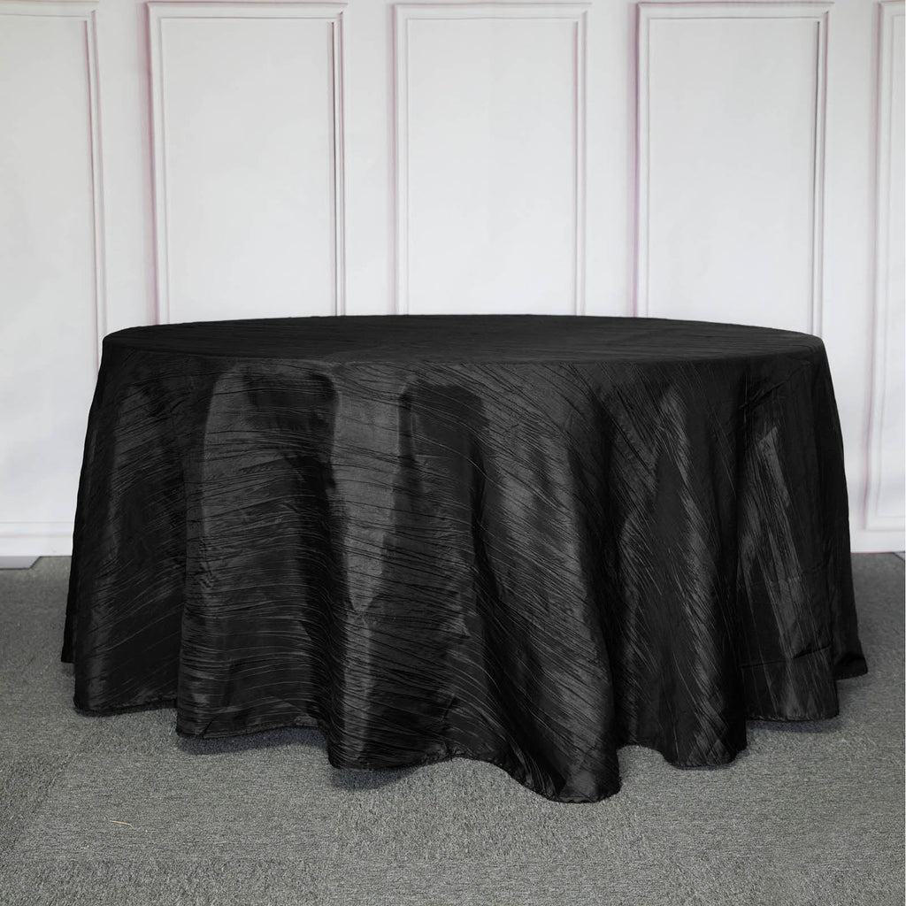 120" Round Tablecloth Black