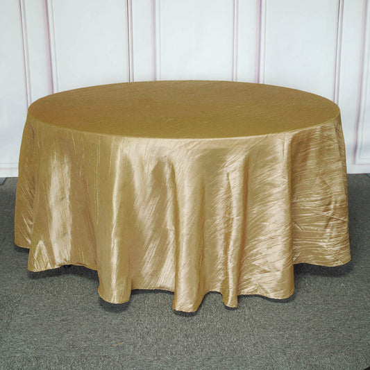 120" Round Tablecloth Gold