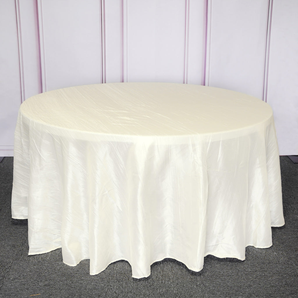 120" Round Tablecloth Ivory
