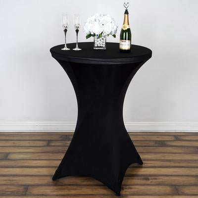 Black Spandex Cocktail Tablecloth