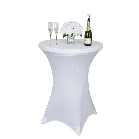 White Spandex Cocktail Tablecloth