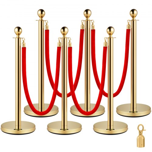 Gold Stanchions and Red Rope – SI Balloon Co.